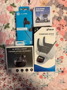 New! JLab Wired Earbuds + Accessories Bundle